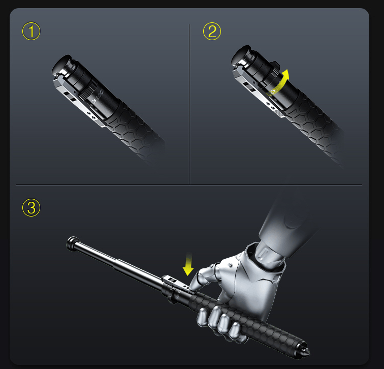 2024 New Automatic Retractable Hiking Stick