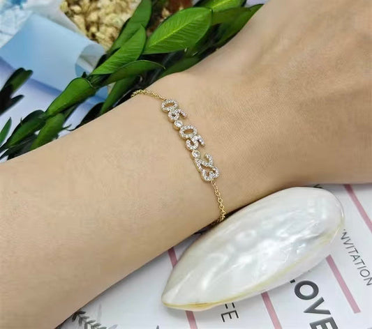 CZ CUSTOM DATE BRACELET