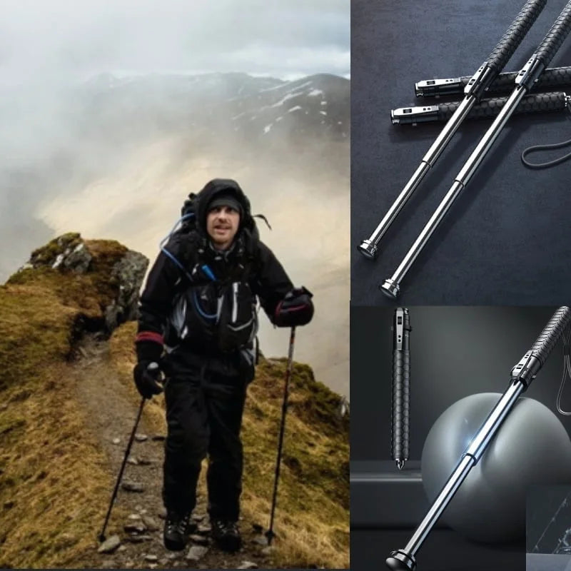 2024 New Automatic Retractable Hiking Stick