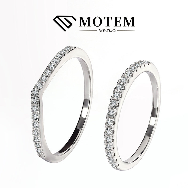 【R11】 925 Sterling Silver Moissanite Rings - MOTEMCO