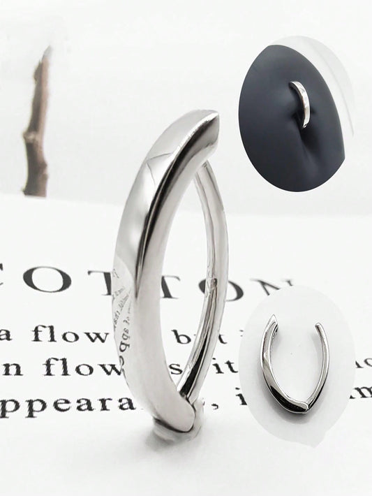 【SilverE8】 925 Sterling Silver Belly Stud