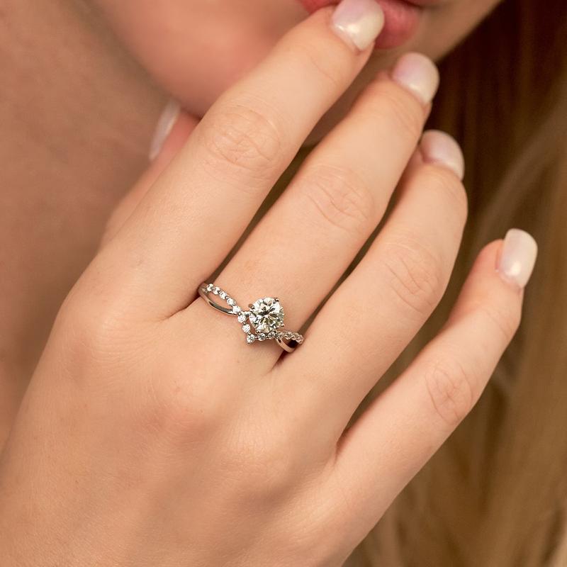 【R9】 925 Sterling Silver Moissanite Rings - MOTEMCO