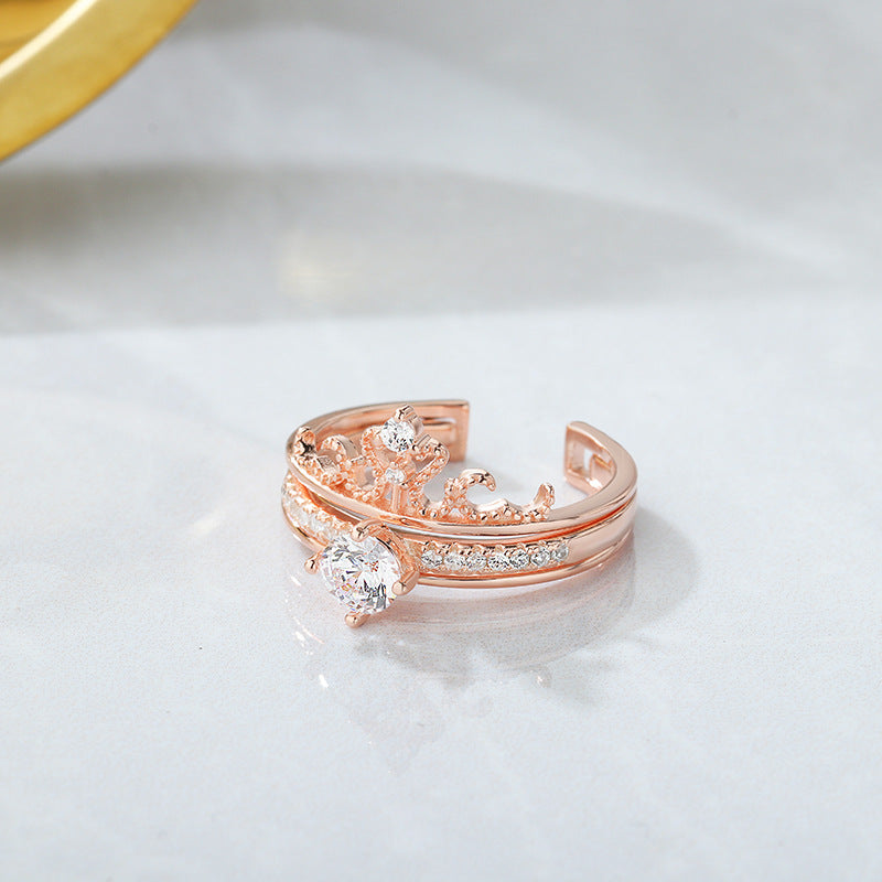 LOVE ME LIKE YOU DO - CROWN RING SET（925 STERLING SILVER RING）