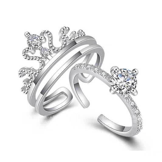 LOVE ME LIKE YOU DO - CROWN RING SET（925 STERLING SILVER RING）