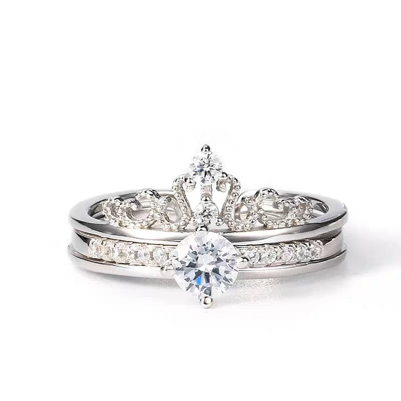 LOVE ME LIKE YOU DO - CROWN RING SET（925 STERLING SILVER RING）